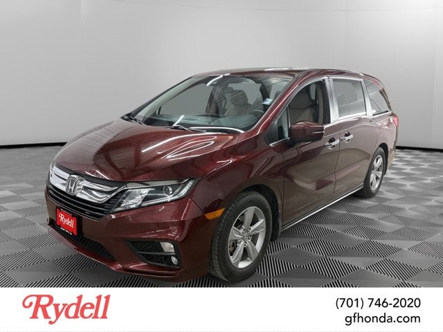 2019 Honda Odyssey EX-L in Basque Red Pearl II — front three-quarter view