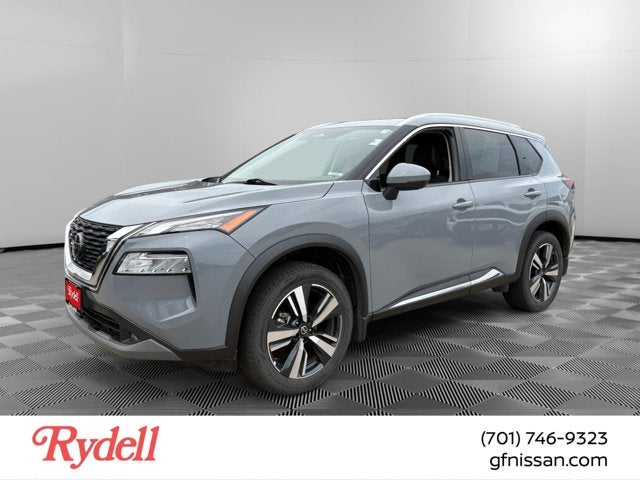 2021 Nissan Rogue SL in Boulder Gray Pearl — front three-quarter view