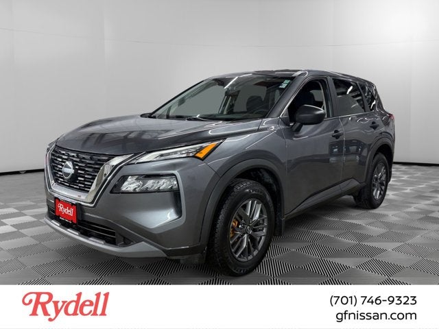 2023 Nissan Rogue S in Gun Metallic — front three-quarter view