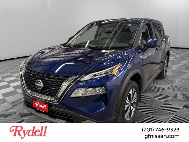 2023 Nissan Rogue SV in Caspian Blue Metallic — front three-quarter view