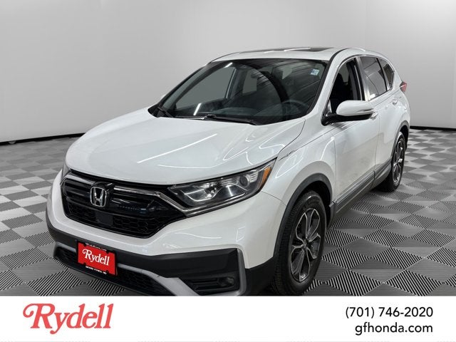 2020 Honda CR-V EX in Platinum White Pearl — front three-quarter view