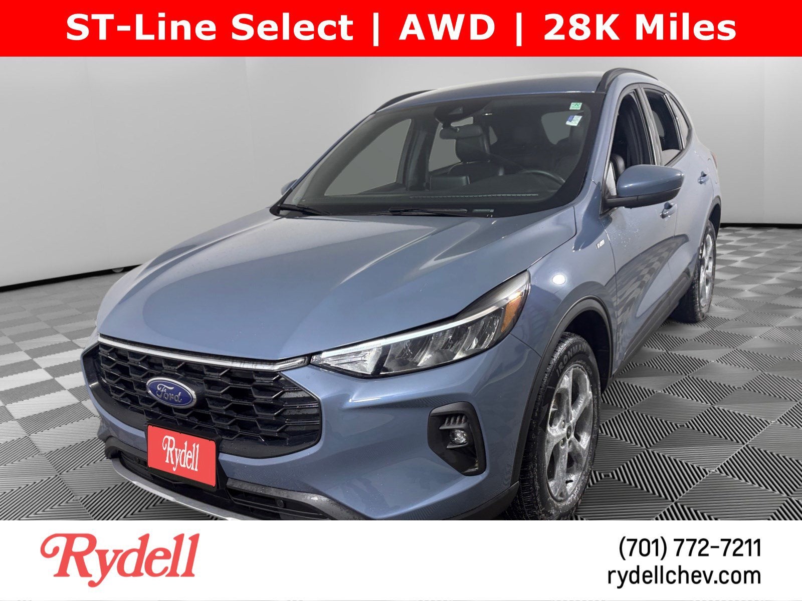 2025 Ford Escape ST-Line Select in Blue — front three-quarter view