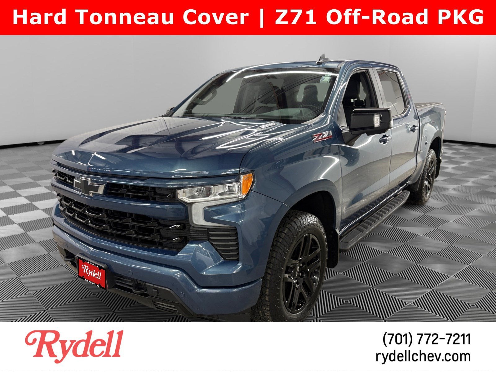 2024 Chevrolet Silverado 1500 RST in Lakeshore Blue Metallic — front three-quarter view