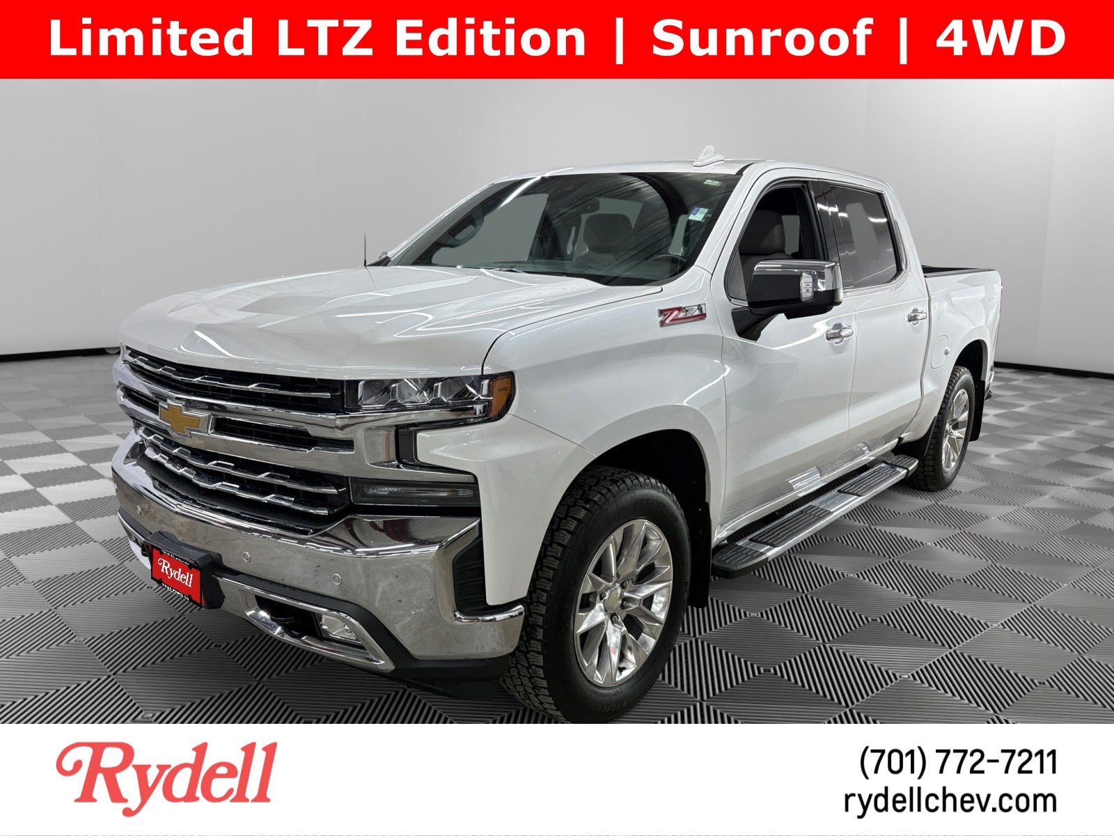 2022 Chevrolet Silverado 1500 LTD LTZ in Iridescent Pearl Tricoat — front three-quarter view