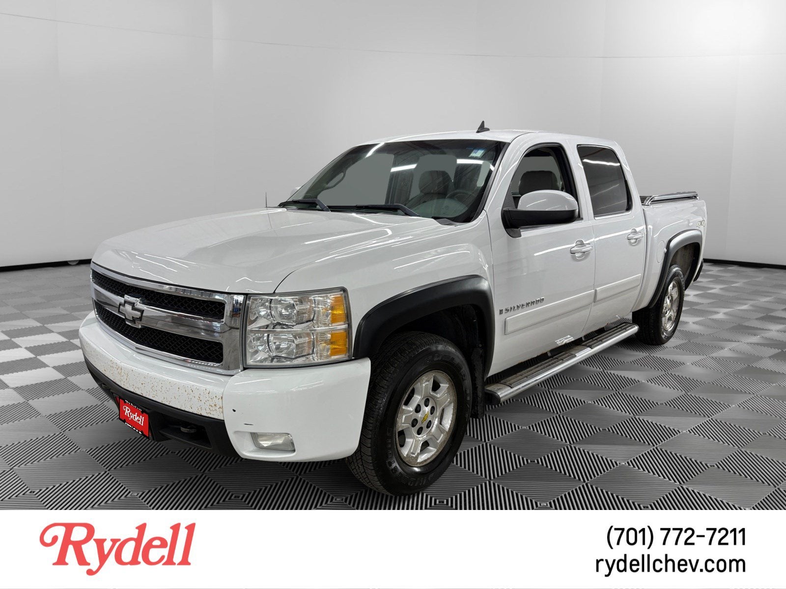 2008 Chevrolet Silverado 1500 LTZ in Summit White — front three-quarter view