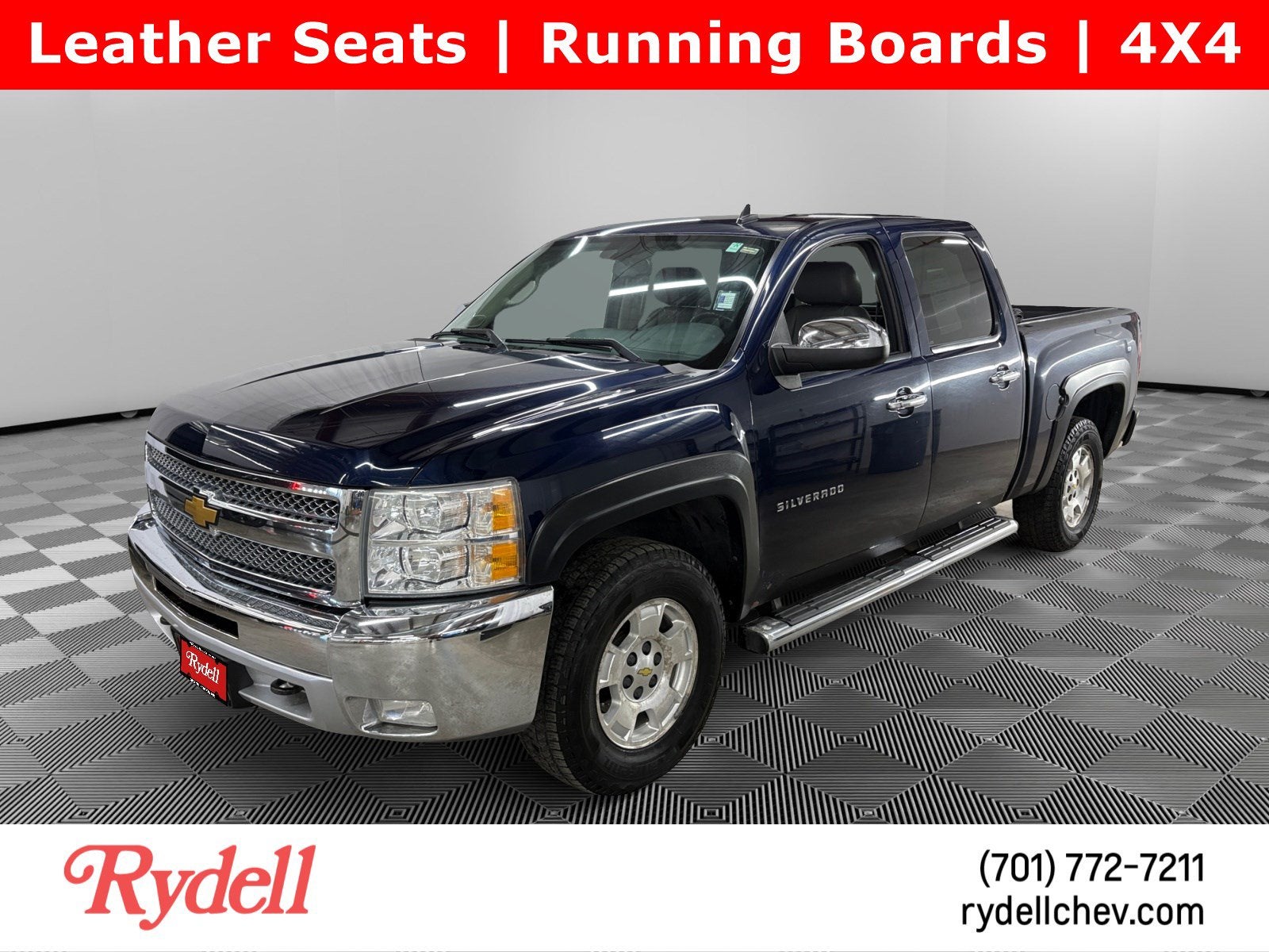 2012 Chevrolet Silverado 1500 LT in Black — front three-quarter view