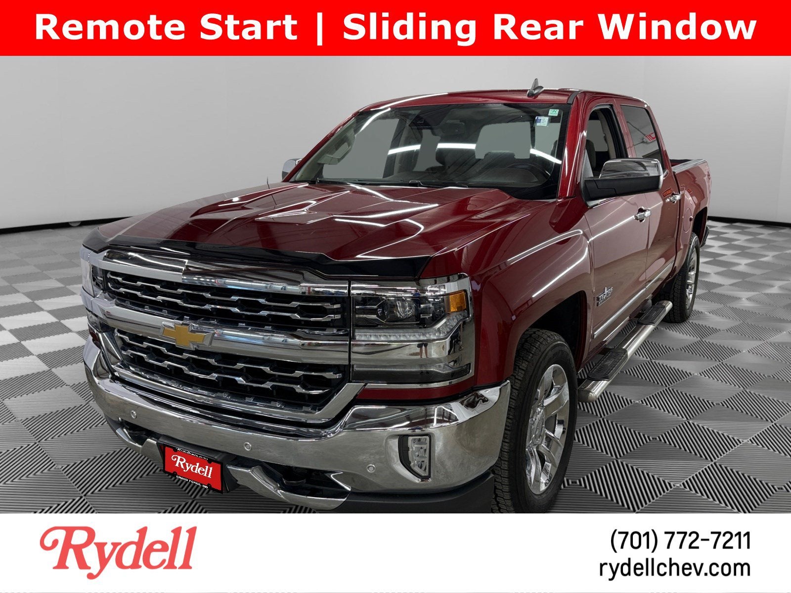 2018 Chevrolet Silverado 1500 LTZ in Cajun Red Tintcoat — front three-quarter view