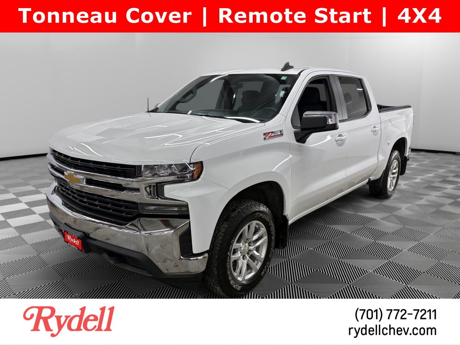 2021 Chevrolet Silverado 1500 LT in Summit White — front three-quarter view