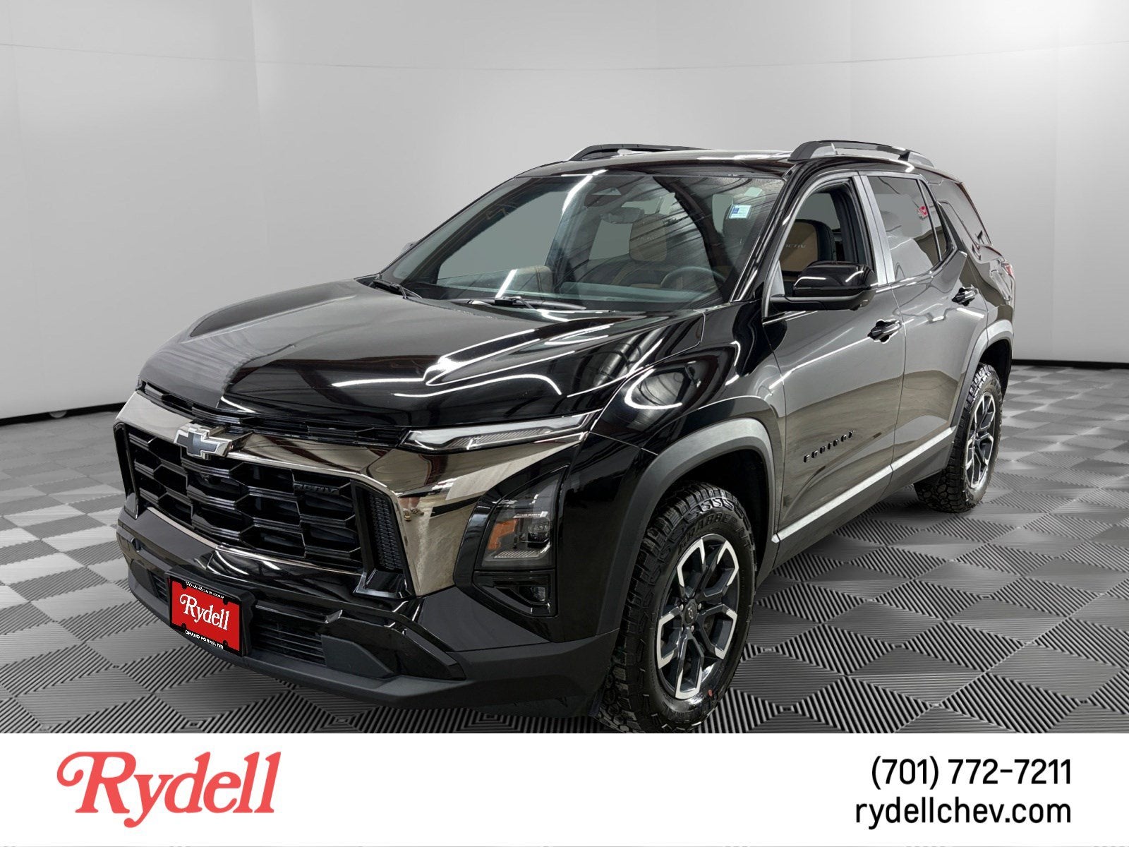 2025 Chevrolet Equinox ACTIV in Mosaic Black Metallic — front three-quarter view