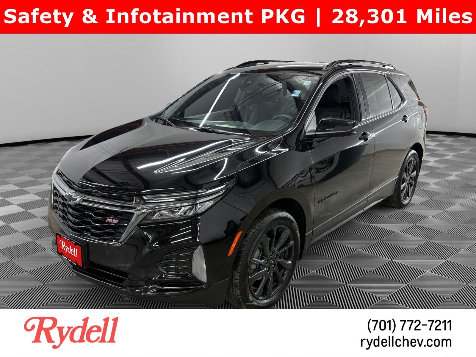 2023 Chevrolet Equinox RS in Mosaic Black Metallic — front three-quarter view