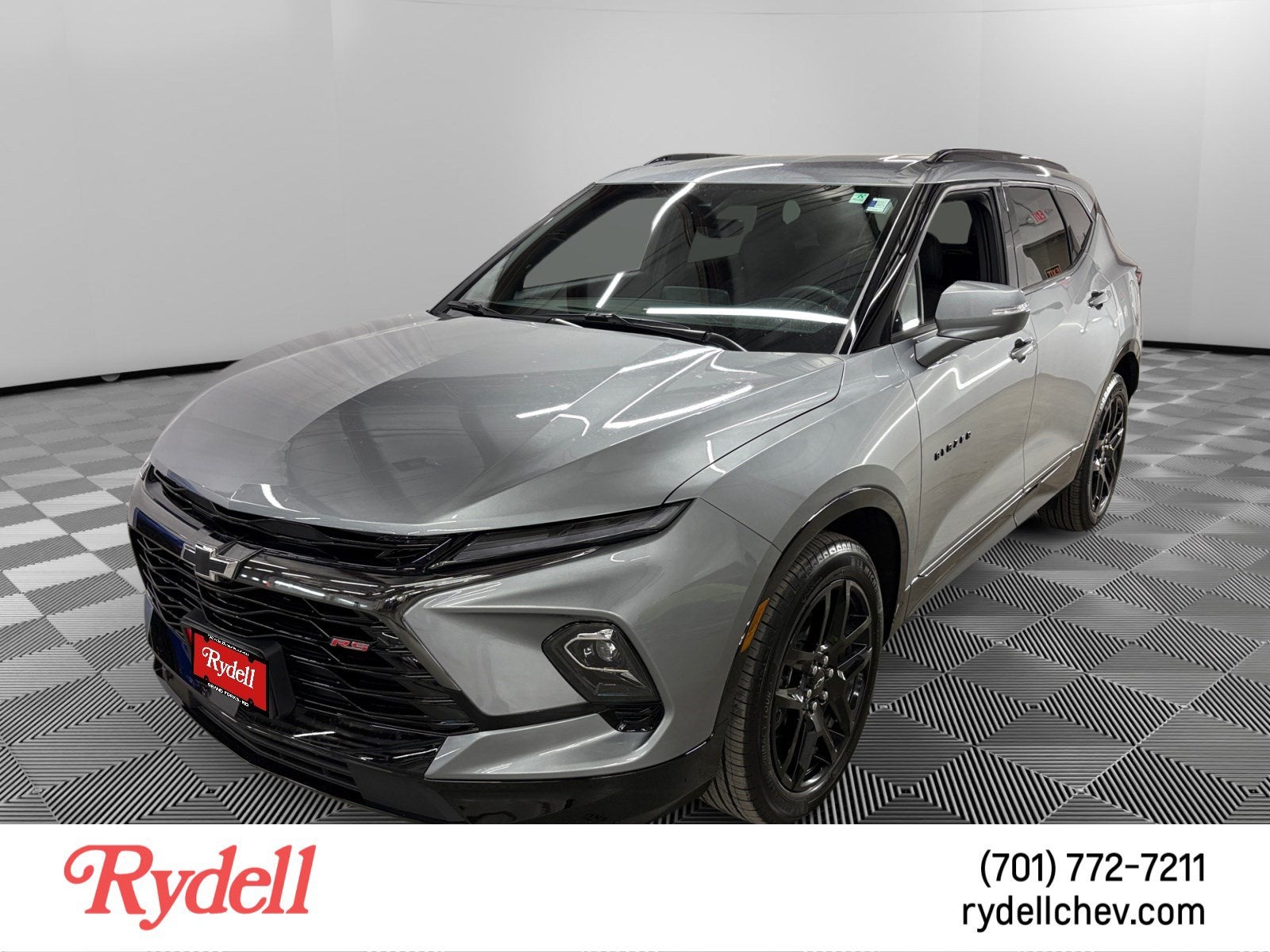 2025 Chevrolet Blazer RS in Sterling Gray Metallic — front three-quarter view