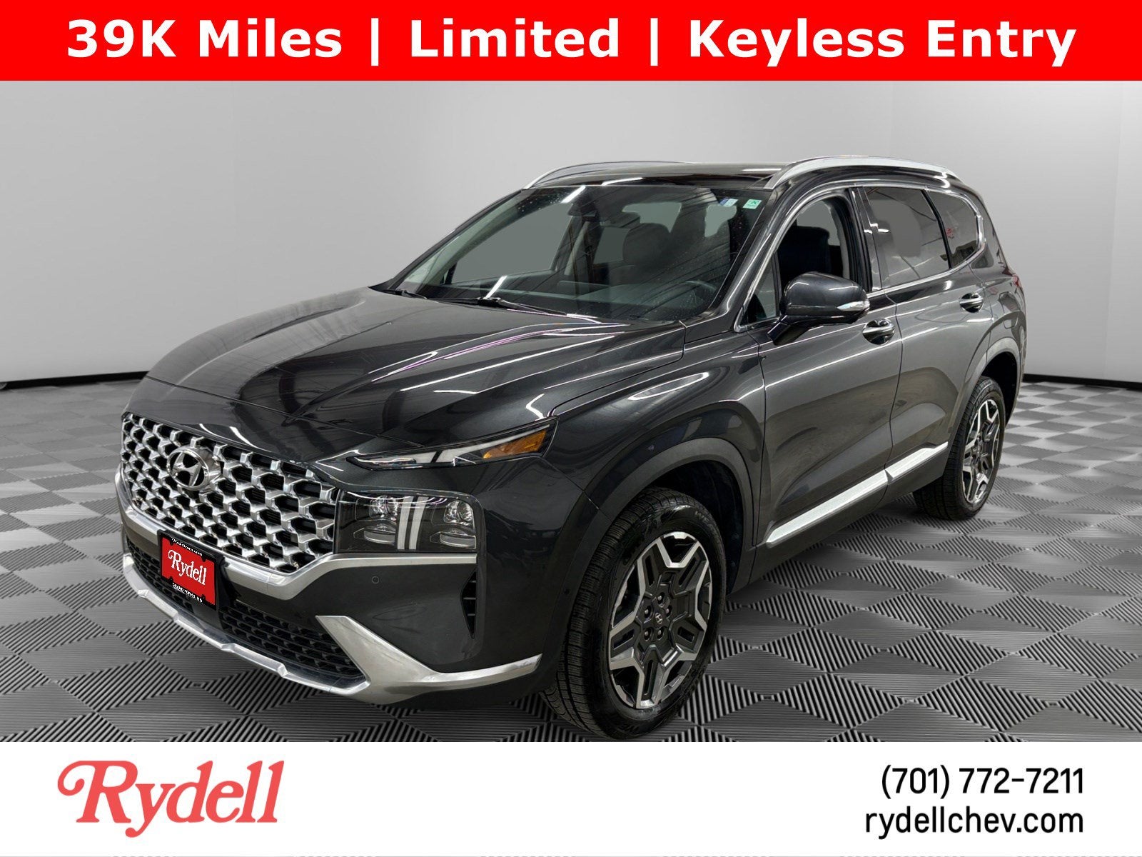 2023 Hyundai Santa Fe Limited in Gray — front three-quarter view